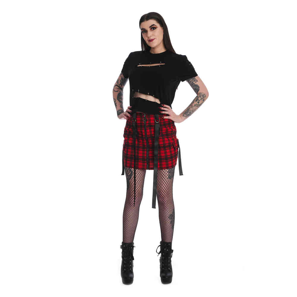 Banned - Kamala Strappy Jupe courte - Rouge